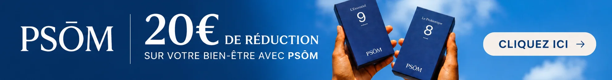 PSŌM - 20€ de réduction sur les compléments alimentaires de psychonutrition